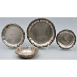 Vier kleine Silbertellerchen / Four small silver plates