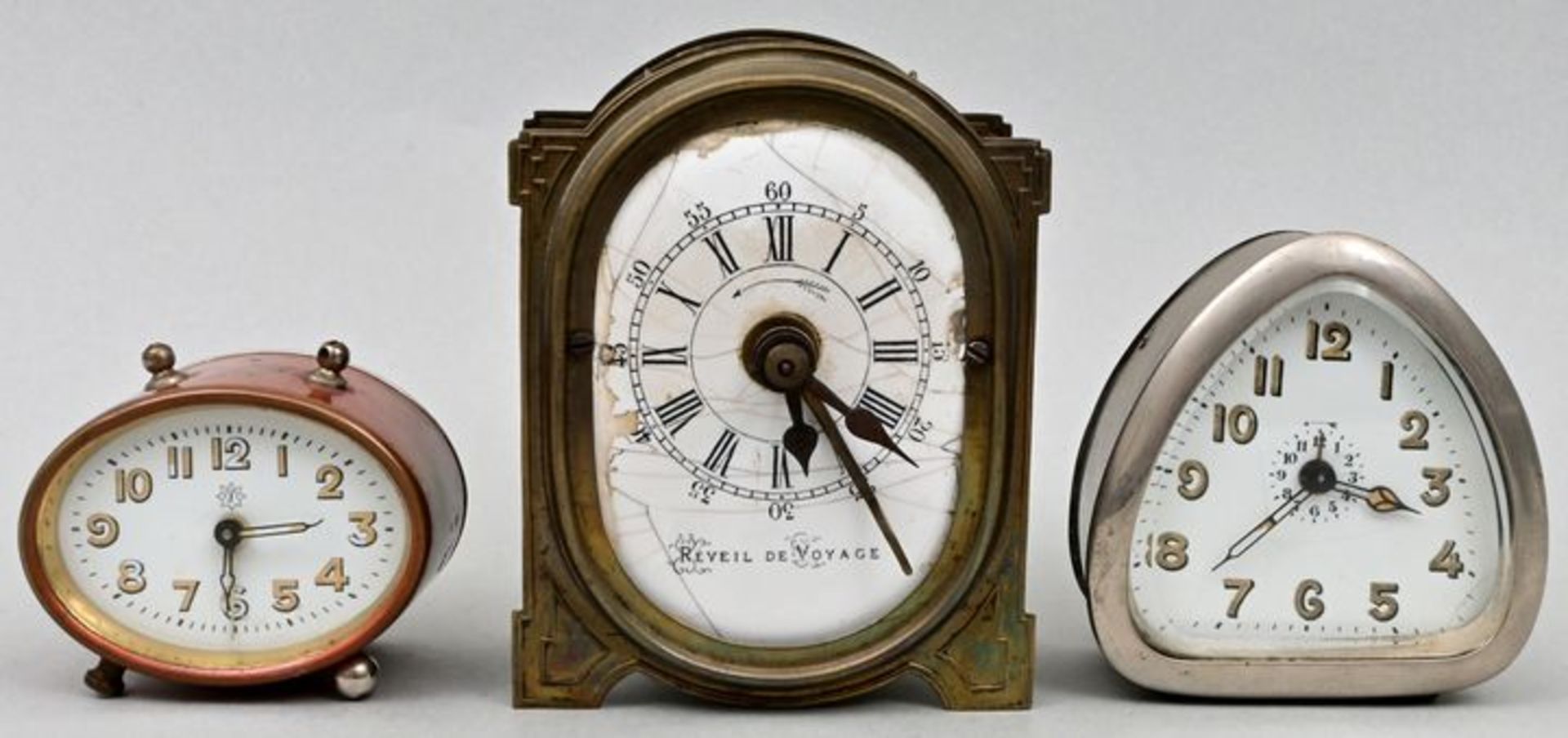 Konvolut drei Wecker / Three alarm clocks