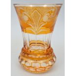 Ranftbecher, gelb / Glass beaker