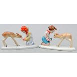 Zwei Porzellanfiguren Kinder / Two porcelain figures