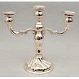 Dreilichtiger Silberleuchter / Three-light silver candelabra