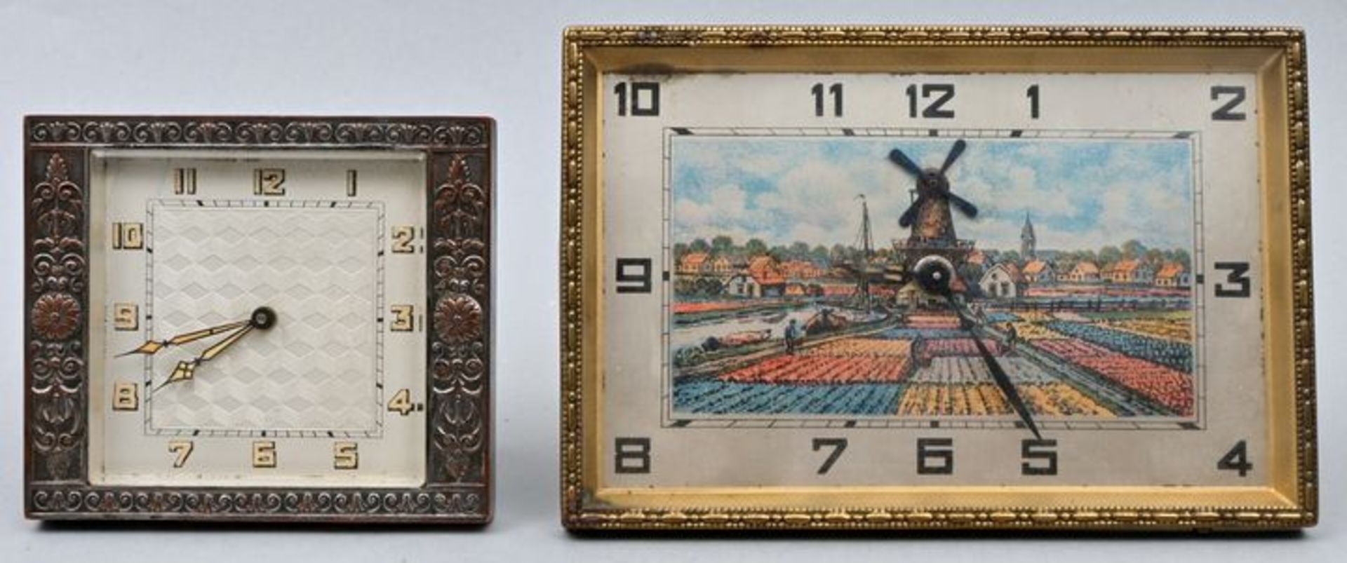 Zwei Tischuhren / Two table clocks