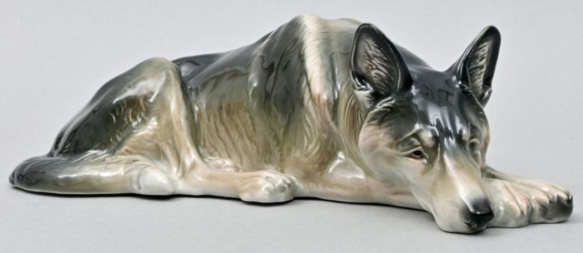 Tierfigur Schäferhund / Porcelain figure