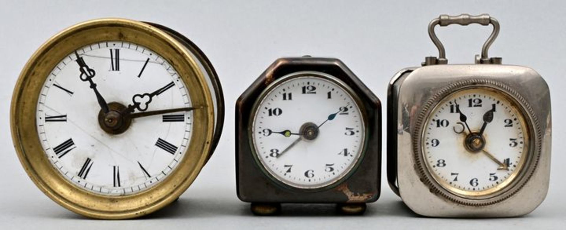 Konvolut drei Wecker / Three alarm clocks