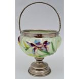 Glasschale mit Montierung / Art nouveau glass bowl