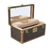 Louis Vuitton, Monogram, a coated canvas and leather hard vanity case