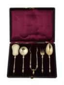 A French silver gilt serving set by Henin & Cie