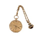 Dent, London, 18 carat gold open face pocket watch