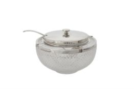 A silver mounted cut glass caviar bowl by Asprey & Co. Ltd.