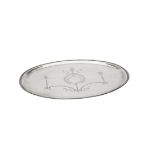 An Edwardian silver oval tray by William Comyns & Sons