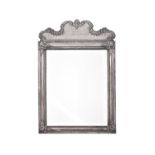 A Queen Anne style silver framed toilet mirror by Wakely & Wheeler