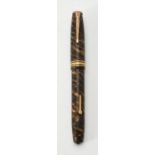 Conway Stewart, 58, a light and dark brown brickwork (tigers eye) fountain pen