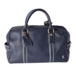 Louis Vuitton, a blue taurillon leather Keepall