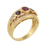 A ruby and diamond dress ring