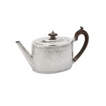 A George III silver oval teapot by George Smith II and Thomas Hayter