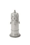 A silver lighthouse castor by Mappin & Webb
