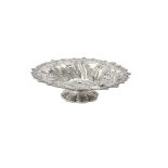 A William IV silver shaped circular pedestal bowl