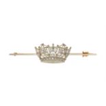 An Edwardian Naval crown sweetheart brooch