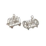 A William IV silver six division toast rack