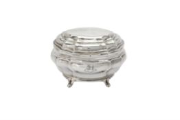 A Victorian silver shaped oval baluster sugar bowl by Charles Stuart Harris