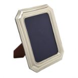 An Italian silver coloured mounted rectangular photo frame