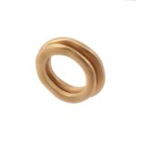 A gold coloured double hoop ring by Pomellato