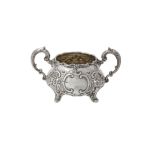 A Victorian silver twin baluster sugar bowl by A. B. Savory & Sons