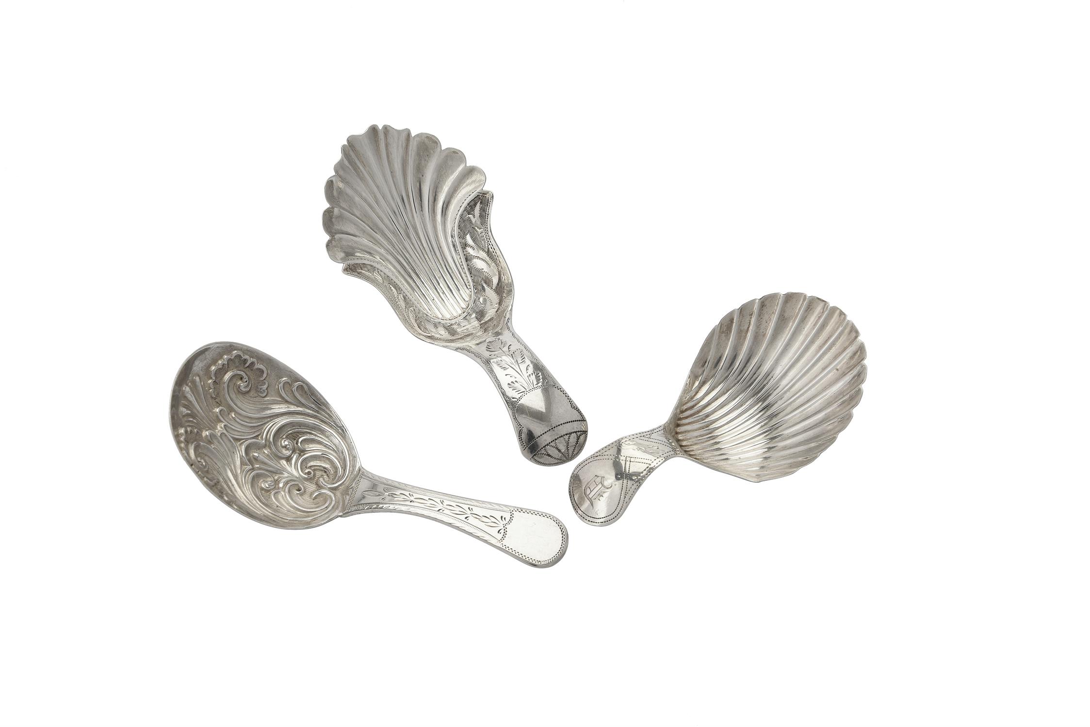 A George III silver old English pattern caddy spoon