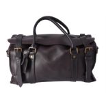 Louis Vuitton, a brown leather Keepall