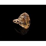 A citrine dress ring