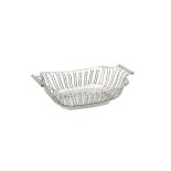 An Edwardian silver oblong pierced bowl by Harrison Brothers & Howson