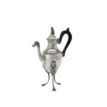 An Italian silver coffee pot