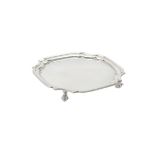 A silver shaped square salver by Viner's Ltd.