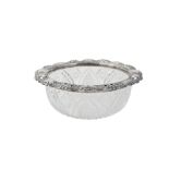 A late Victorian silver mounted cut glass bowl by Thomas Latham & Ernest Morton