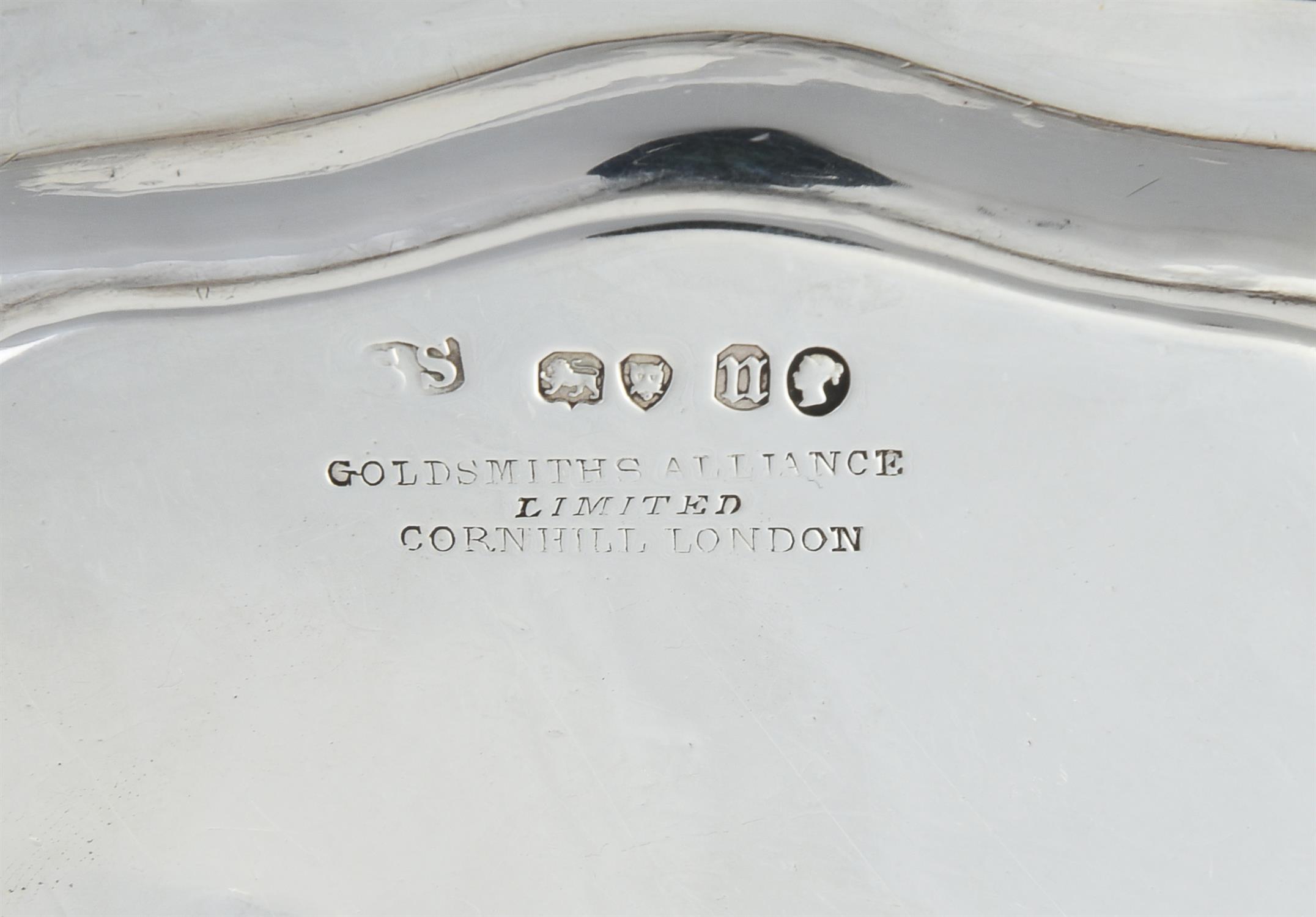 A Victorian silver shaped circular salver by Goldsmiths Alliance Ltd. (Samuel Smily) - Image 3 of 3