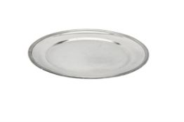An Italian silver coloured plate