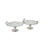 A pair of silver tazza by Wakely & Wheeler