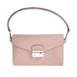 Prada, a dusky pink leather shoulder bag