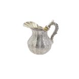 Y A French silver coloured fluted baluster milk jug