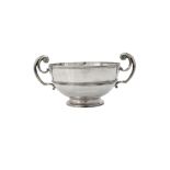 A late Victorian silver twin handled rose bowl by Sibray, Hall & Co.