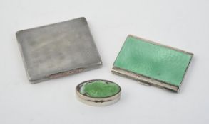 A silver cigarette case