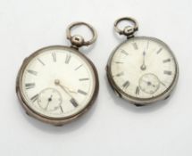 Unsigned,Silver open face pocket watch