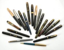 A collection of various fountain pens