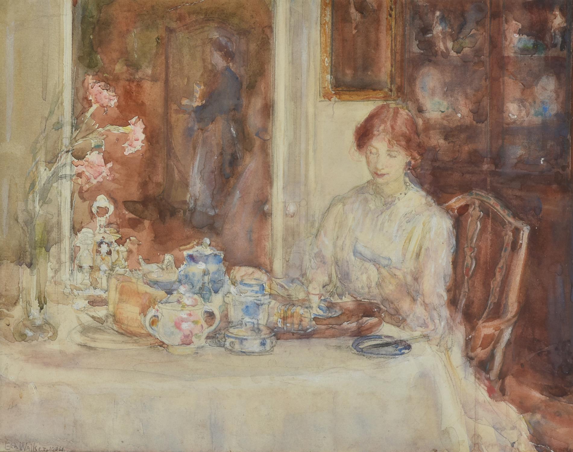 λ Dame Ethel Walker (British 1861-1951) , Breakfast Time