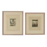† After Charles Doyley- two hand-coloured engravings