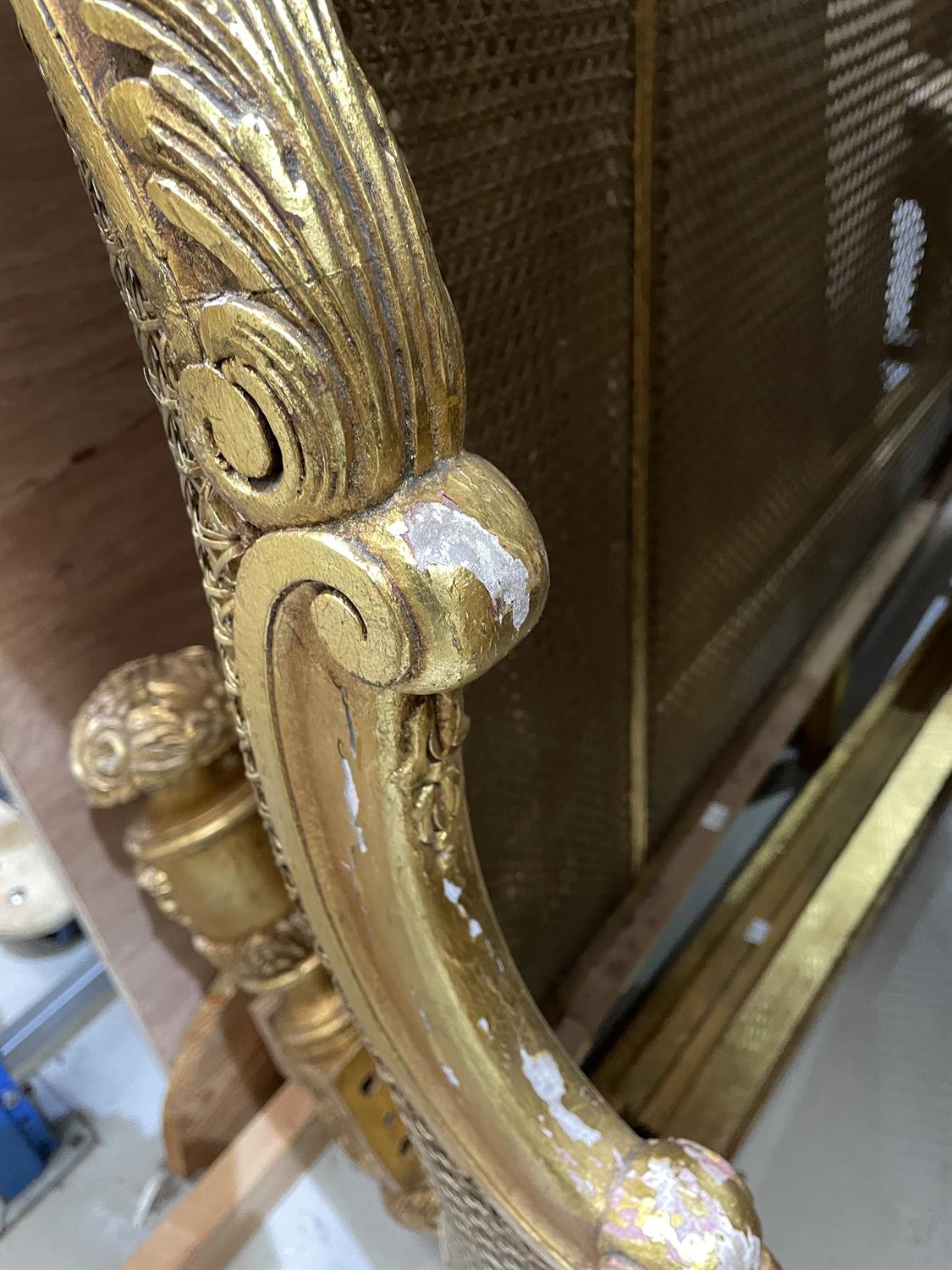 An early/mid-20th century French carved giltwood bed - Image 4 of 11