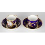 A 19th Century Sevres style 'jewelled' cabinet cup and saucer