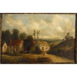 Manner of Alfred Henry Vickers (1834-1919), Landscape with cottages