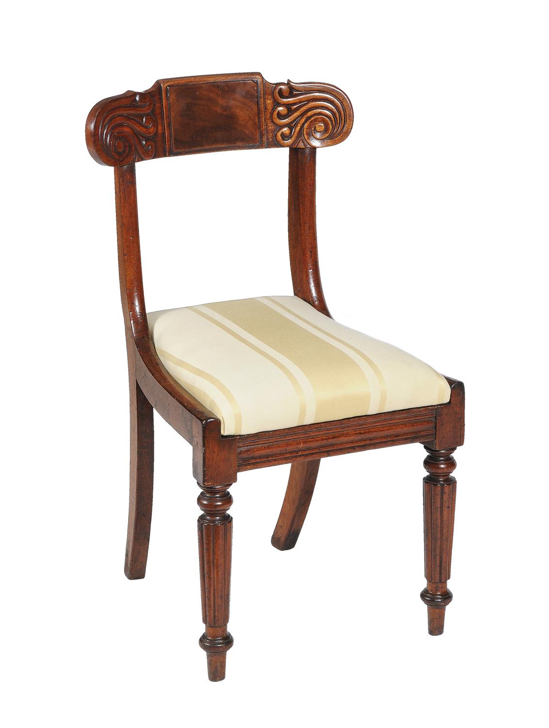 A set of five George IV mahogany dining chairs - Image 2 of 12