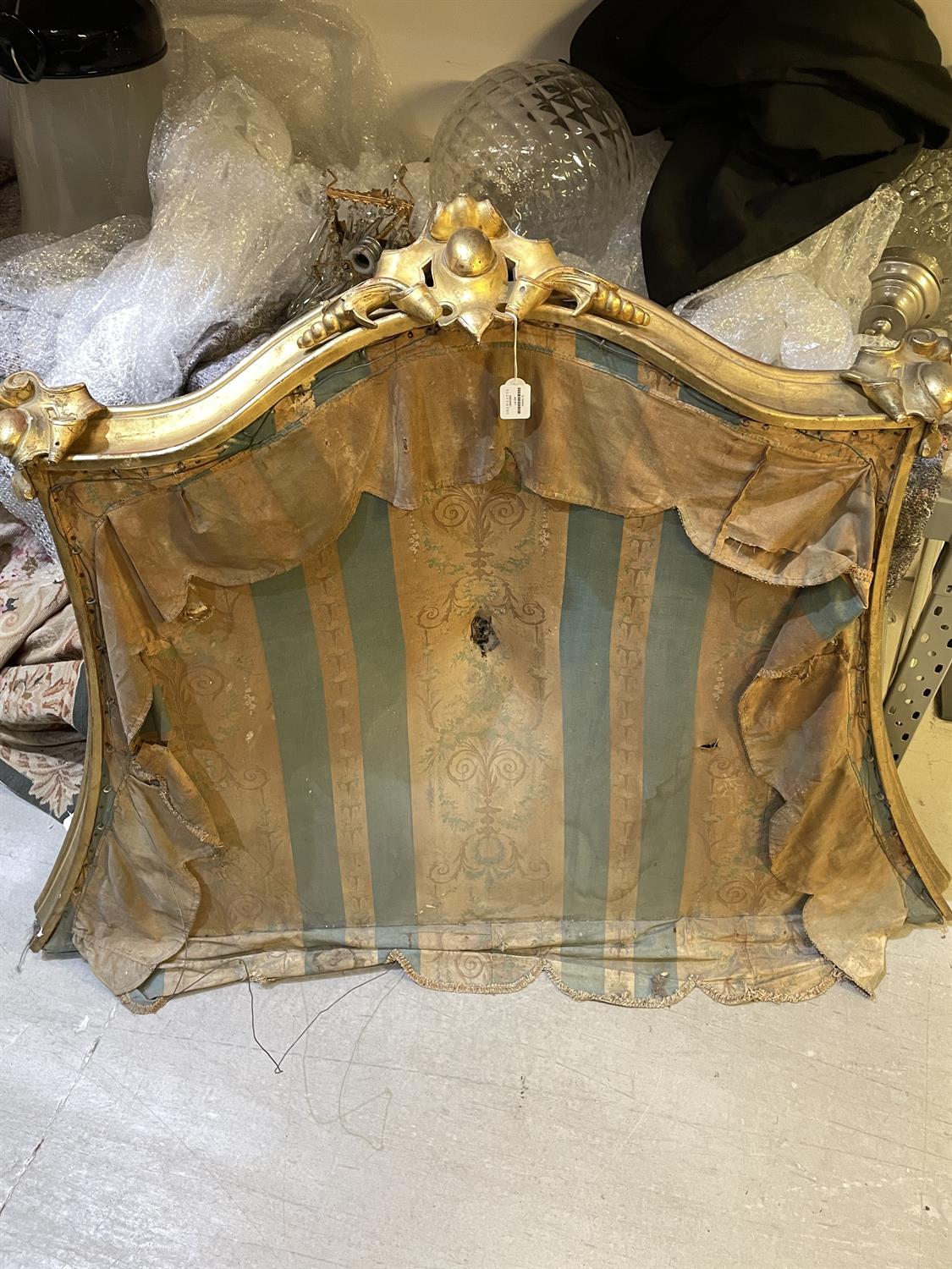 A French carved giltwood bed canopy - Image 6 of 6